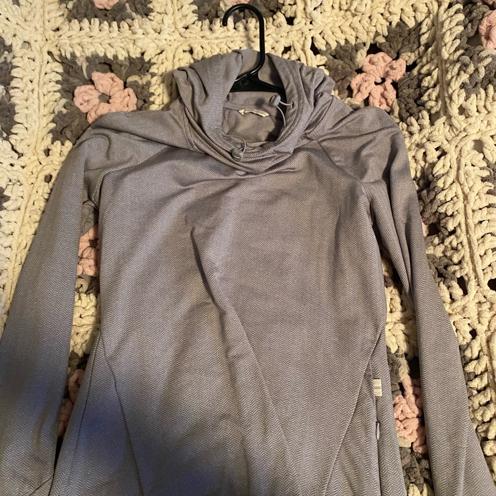 Grey turtle neck hoodie